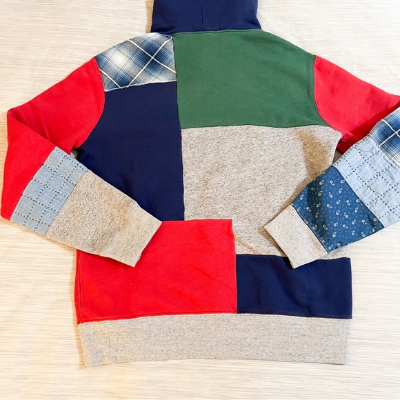 Polo Ralph Lauren Patchwork Hoodie with American Flag 😳🔥🔥🔥😳 - Picture 10 of 16